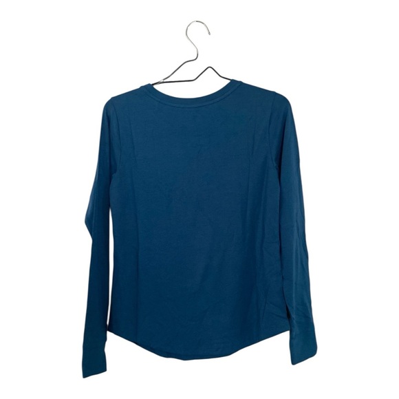 Universal Standard Teal Long Sleeve T Rex Tee Shirt Women’s Size 4XS 00/0 NEW - Picture 8 of 8